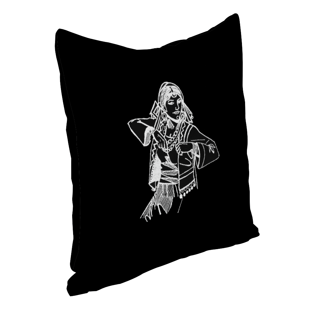 Folk Dance of the Warrior Woman - Dancing to My Heritage Throw Pillowcase - Image 2