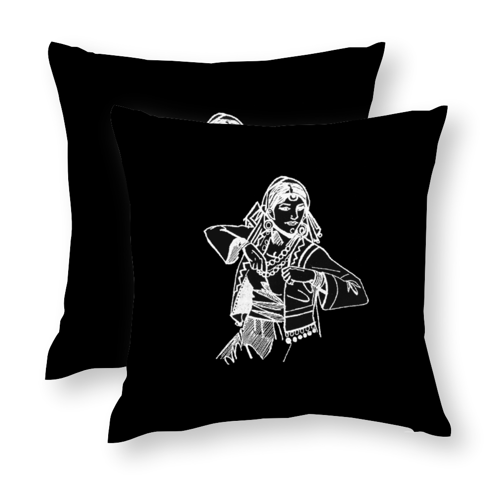 Folk Dance of the Warrior Woman - Dancing to My Heritage Throw Pillowcase - Image 5
