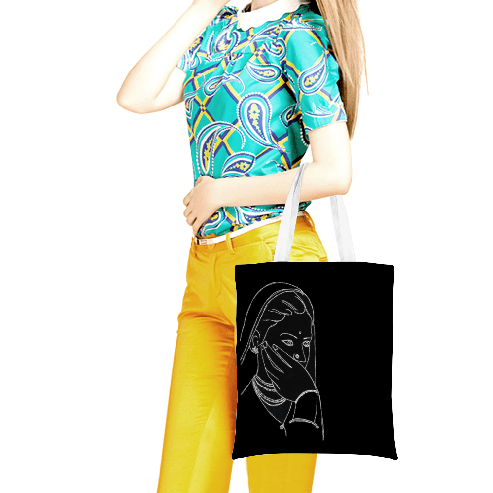 Portrait of a Woman - Faces of My Heritage Tote Bag - Image 2