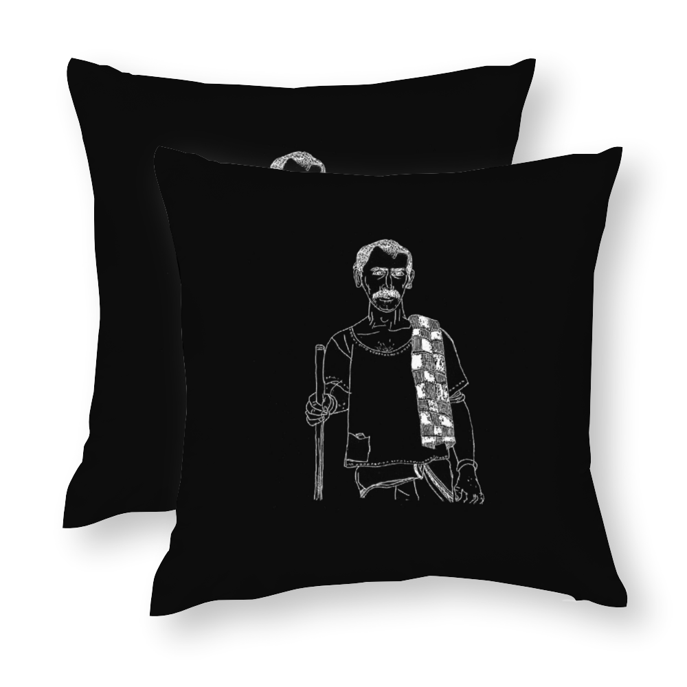 A Farmer's Resilience - Village Portraits from My Heritage Throw Pillowcase - Image 5
