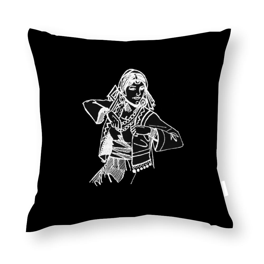 Folk Dance of the Warrior Woman - Dancing to My Heritage Throw Pillowcase - Image 4