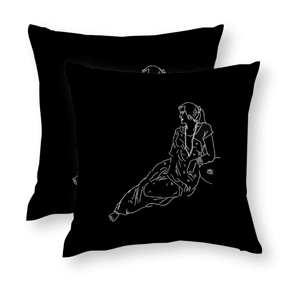 A Woman's Rest - Shapes of My Heritage Throw Pillowcase - Image 5