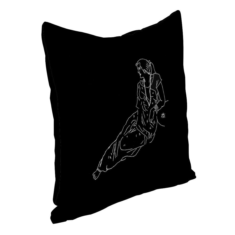 A Woman's Rest - Shapes of My Heritage Throw Pillowcase - Image 2