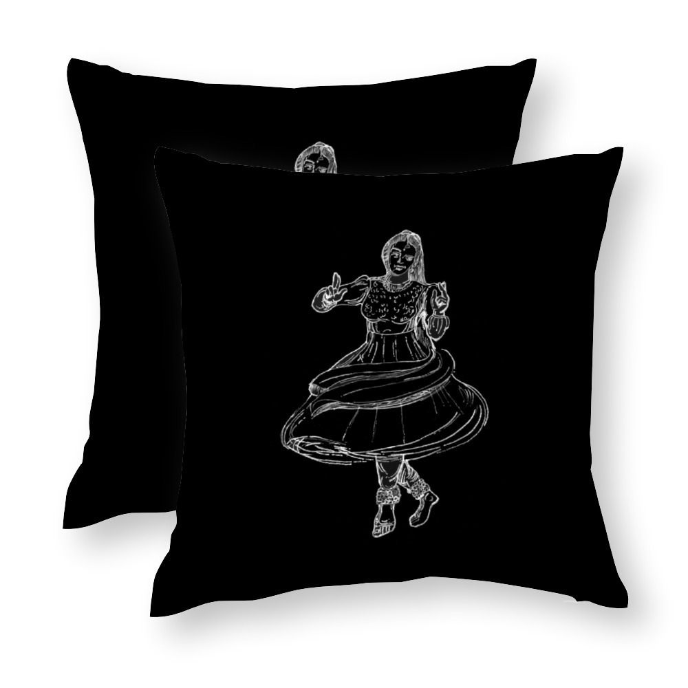 Spin to Kathak - Dancing to My Heritage Throw Pillowcase - Image 6