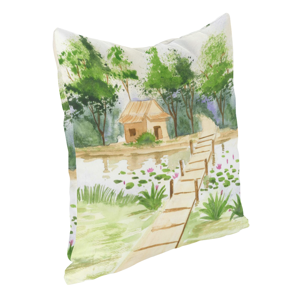 Beyond the Lily Pond Throw Pillowcase - Image 2