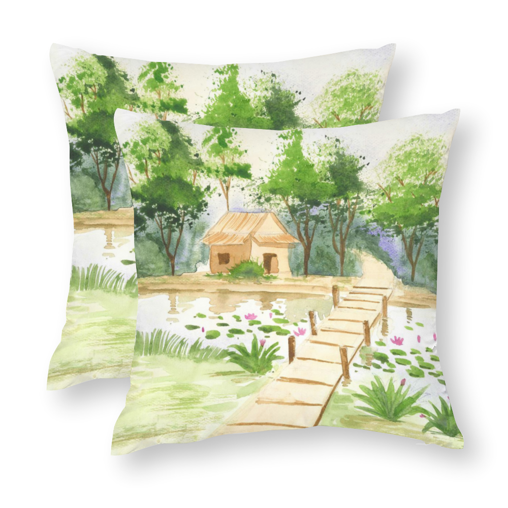 Beyond the Lily Pond Throw Pillowcase - Image 6