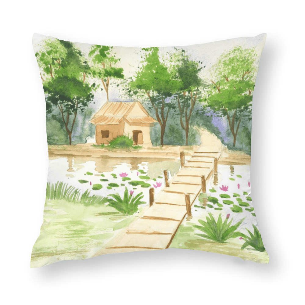 Beyond the Lily Pond Throw Pillowcase